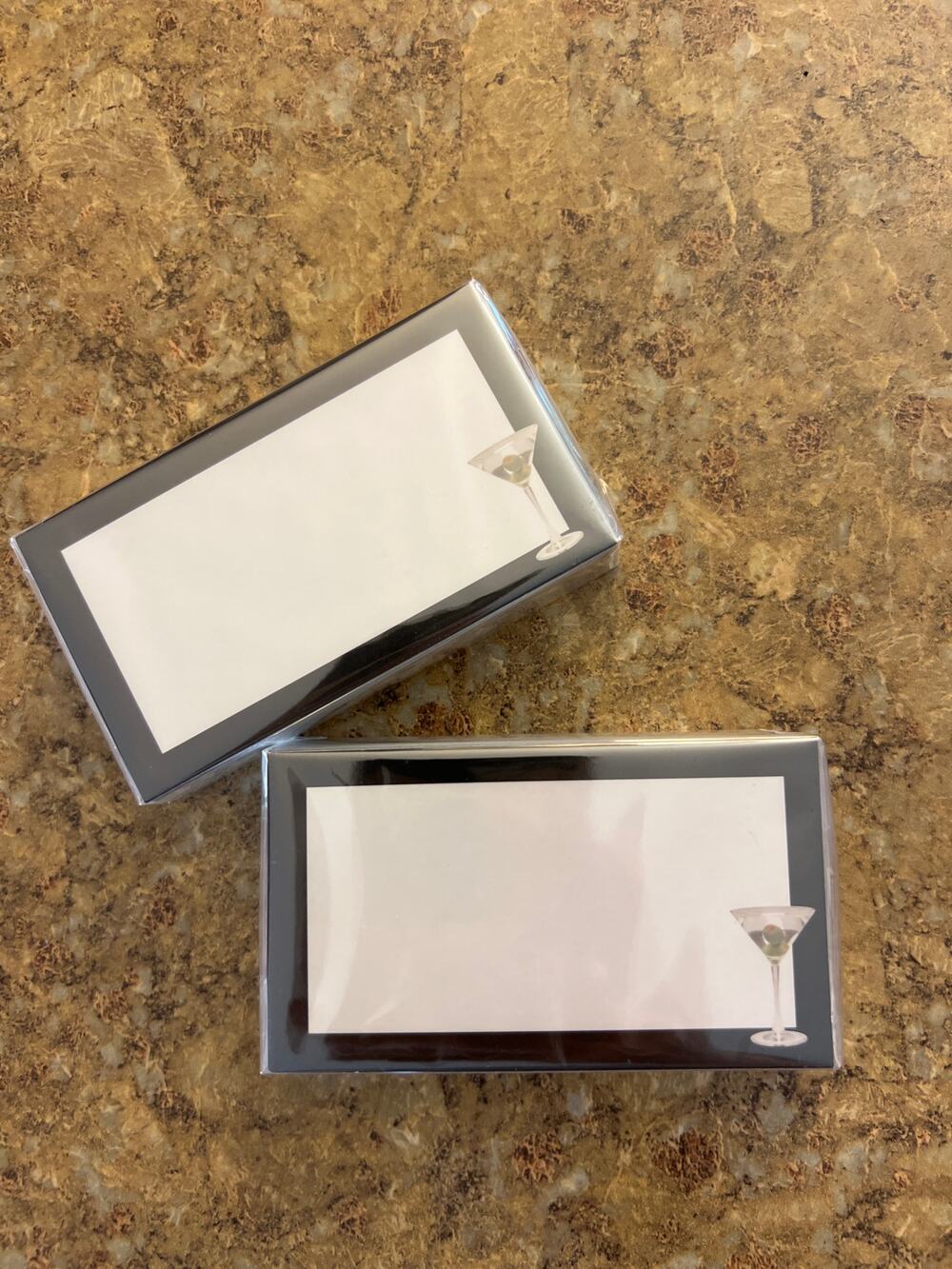 Martini Black Place Cards - Set of 100